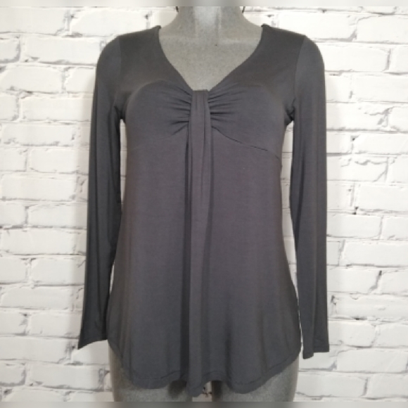 Gap maternity long sleeves gray blouse size M - Picture 2 of 9